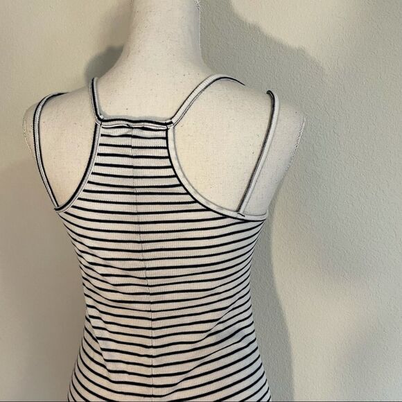POOF! High-low, double strap, Striped Cotton/Rayon tank top dress, Size S - Picture 6 of 7